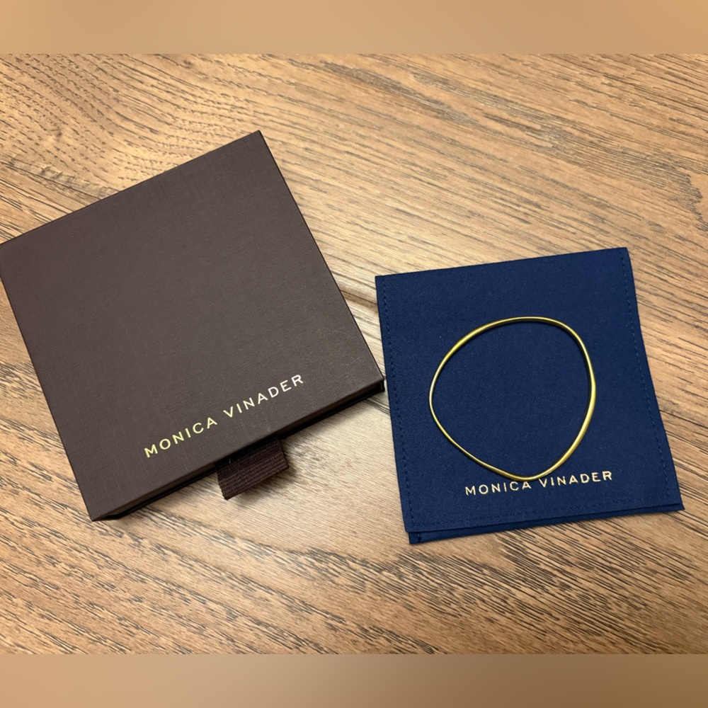 Monica Vinader ~ Nura Reef 18K Gold Vermeil Bangle ~ Sz Small (5.8-6.3cm)